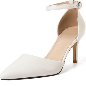 Sparkly Pointed Toe Strappy High Heels Sexy Ankle Strap Pumps